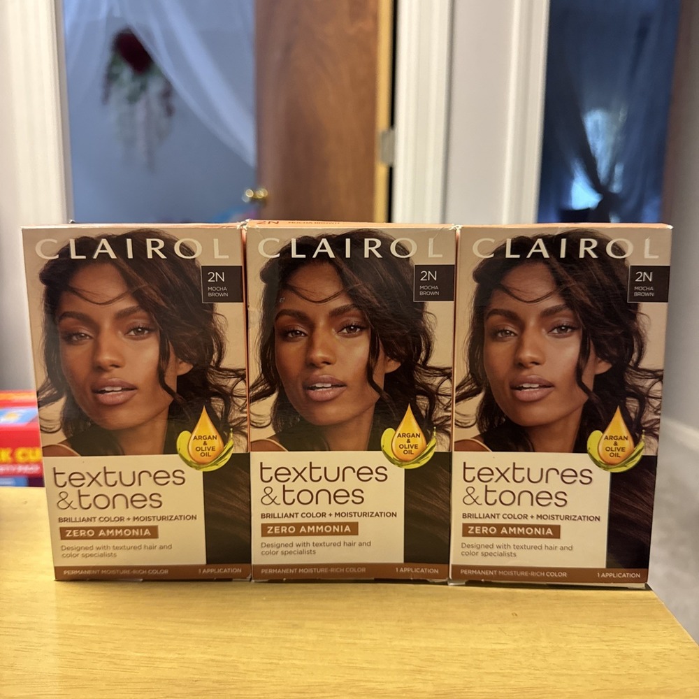 3 Clairol Textures Tones Permanent Hair Dye Color 2N Mocha Brown No Ammonia - Picture 3 of 3